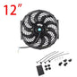 Universal 7/9/10/12/14/16 Inches 12V 80W 2100RPM Car Air Conditioning Electronic Radiator Cooling Fan Blade Electric Cool Kit