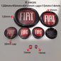 8pcs Fiat 500 Car Front Hood Emblem Rear Trunk Badge 95mm 120mm 12cm Wheel Center Logo Hub Cap 50mm 56mm 60mm 5cm 6cm