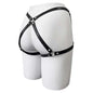 Women's Sexy Bow PU Leather Thigh Garter Harness BDSM Bondage Lingerie with Butt Wear And Suspender Belt Waist-To-Leg Adult Sex