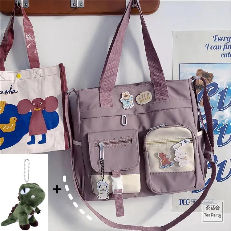 Nylon Waterproof Canvas Women Handbags Shoulder Bag Japanese Ladies Messenger Bag Student School Crossbody Bags for Girl Satchel