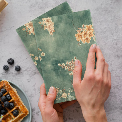 1Pc Cotton Book Protector Adjustable Notebook Cover A5 Size Book Wrapper Pattern Fine Pen Marks Dirt Grime
