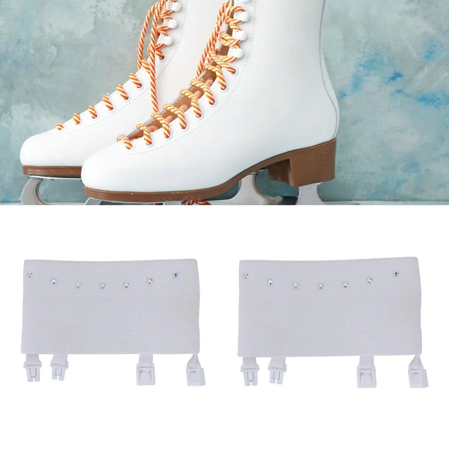 Pačiūžų apsaugos elastingos, tvirtos, skirtos čiuožimui lauke, sportui, baltos, L dydis