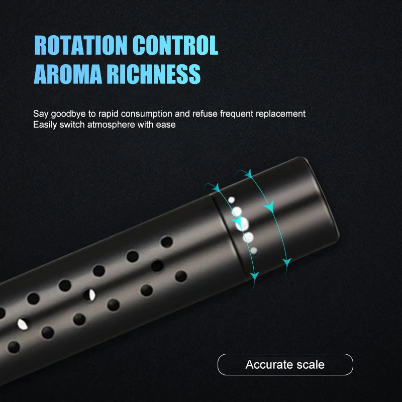 Car Fragrance Custom Vent Clip Cylindrical Essential Oil Car Diffuser Vent Clip with 5 Refill Sticks for Auto Office Kitchen