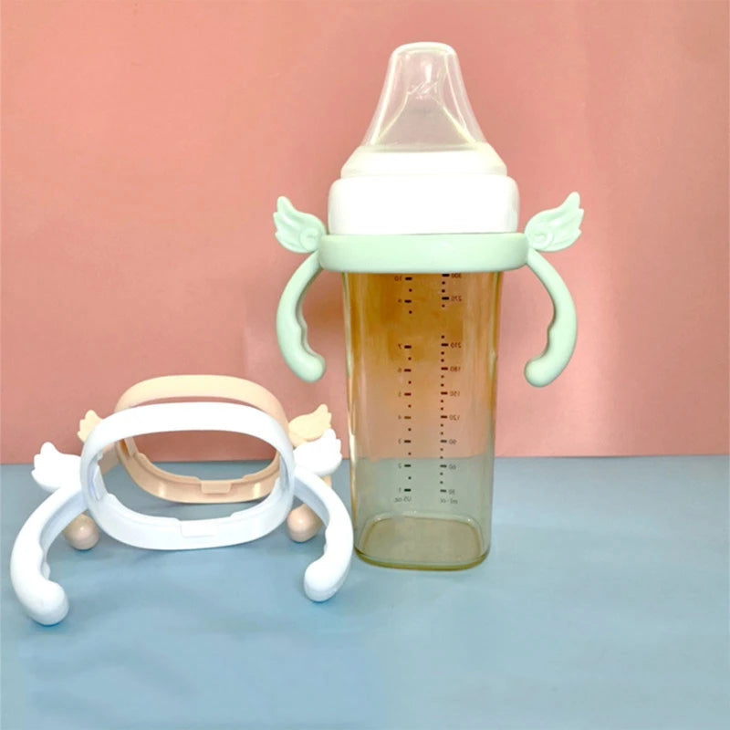 Classic Feeding Bottle Handles Soft Compatible Silicone Baby Nursing Bottles Handles Easy to Carry Handles for Hegen Bottle Size