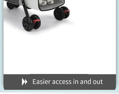 Medium To Large Dog Pet Stroller Multifunctional and Foldable Suitable for Outdoor Travel, Large Size for Commuting and Portable