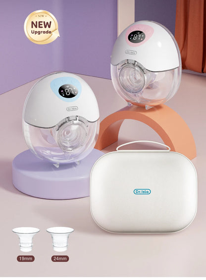 MAMIJOY 2PCS Wearable Electric Breast Pump 4 Modes 36Suction Levels Silent Leak-Proof Hands Free Breast Pumps Breastfeeding EB50