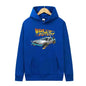 Back To The Future Retro DeLorean Car Print Hoodie Long Sleeve Tops Men Casual Streetwear Pullover Spring Autumn Unisex Clothing