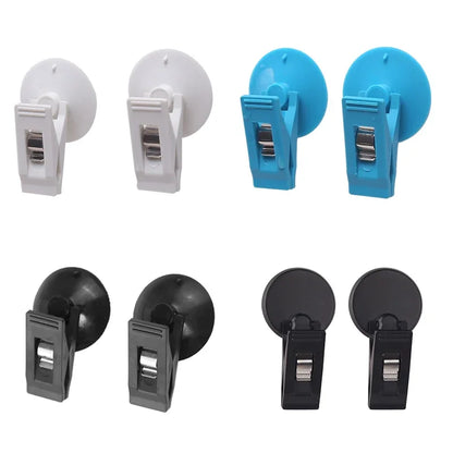 1PCS Car Interior Window Clip Mount Black Suction Cap Clip Plastic Sucker Removable Holder For Sunshade Curtain Towel Ticket