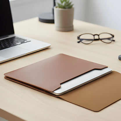 14-16 inch PU Leather Laptop Sleeve Bag Protective Case Cover Laptop Sleeve Case for MacBook Air 15 2023-2025 Pro 16 2021-2024