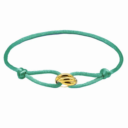 Zalman Wholesale GDS888 Luxury Unisex Bracelet 3 Metal Buckle Hand Chain Adjustable Men's Rope Bracelet for Women Jewelry Gifts