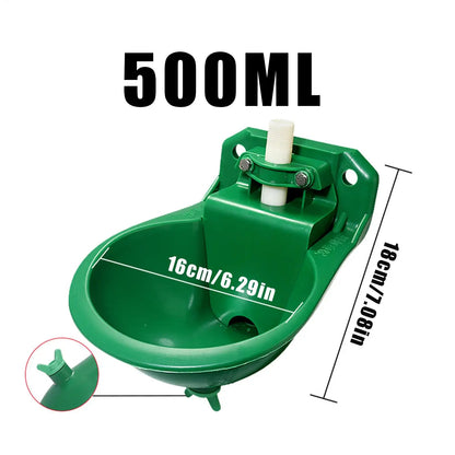 Goat Water Trough Horse Waterer Fountain Drinker Container 500ml Tank for Farm Poultry Dogs Chicken Coop Cattle Pet Sheep