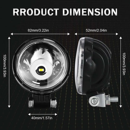 Lupuauto 3inch Led Work Light Offroad Round Spotlights Light 12V 24V 4x4 Offroad Fog Lights For Motorcycle Car ATV Race Dirt
