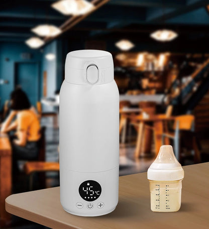 Portable Baby Milk Bottles Warmer 500ML Hot Water Bottle Heated for Newborn Travel 316L Stainless Steel Kids Thermos & Heater