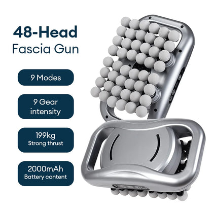 48-Heads Fascia Gun High-Frequency Vibration Body Massage Gun Back and Waist Massager Neck Shoulder Massager Muscle masajeador
