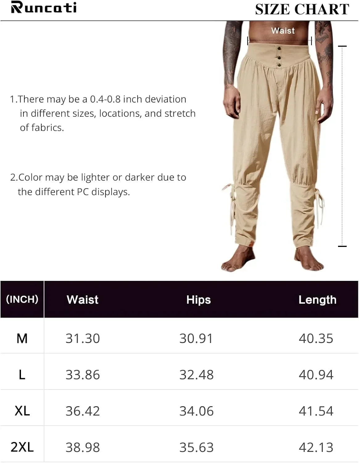 Mens Medieval Ankle Pants Renaissance Viking Pirate Lace Up Tapered Halloween Linen Costume Trousers Cargo Pants
