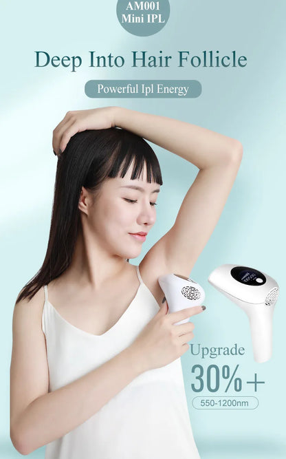 Vancostar Portable Laser Hair Removal Handset 900000 Flashes Painless Permanent Hair Remove for Women At-Home IPL Epilator