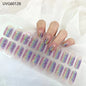 20/22Tips UV Semi cured Gel Nail Stickers Waterproof Long Lasting Full Gel Nail Wraps Press On Nail Decal DIY Manicure