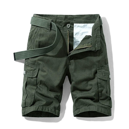 2026 Summer Cargo Short Men Fashion Casual Shorts Mens Military Cargo Pocket Pants Cotton Male Tactical Shorts No Belt Plus Size