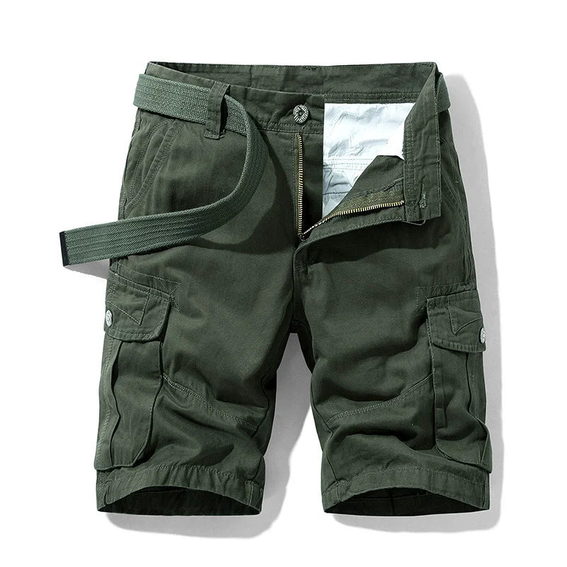 2026 Summer Cargo Short Men Fashion Casual Shorts Mens Military Cargo Pocket Pants Cotton Male Tactical Shorts No Belt Plus Size
