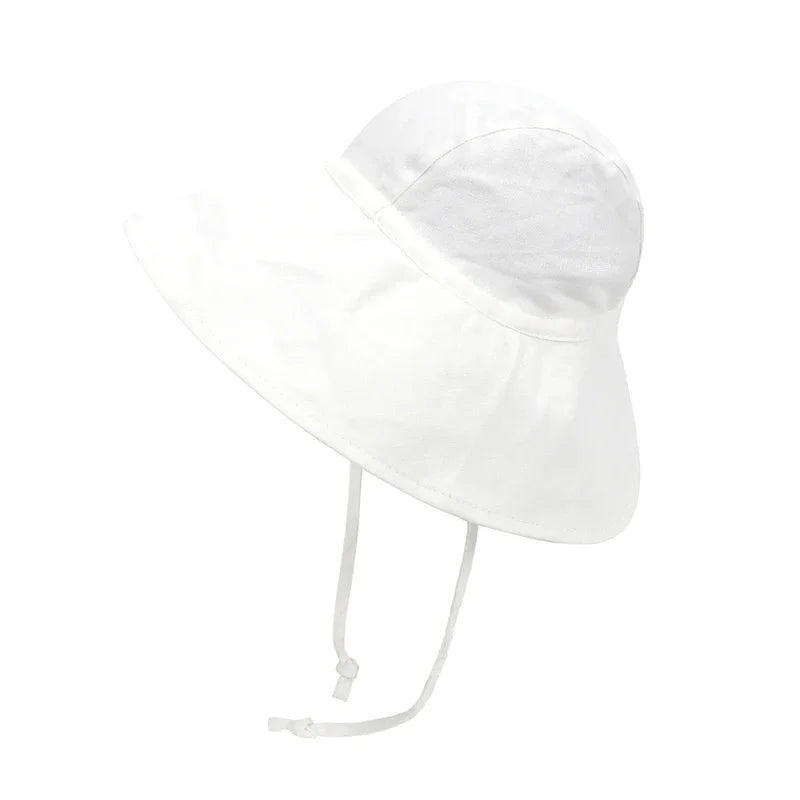 Baby SunHat Summer Boys Girls Bucket Hat Kids Cotton UV Travel Hats Child Big Brim Outdoor Beach Caps Fashion Casual Panama Cap