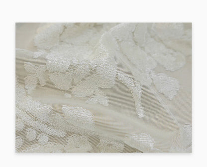 French Romantic Gauze Curtain Minimalist White Transparent Curtain Luxury Living Room Decoration Curtains Bedroom Curtain rideau
