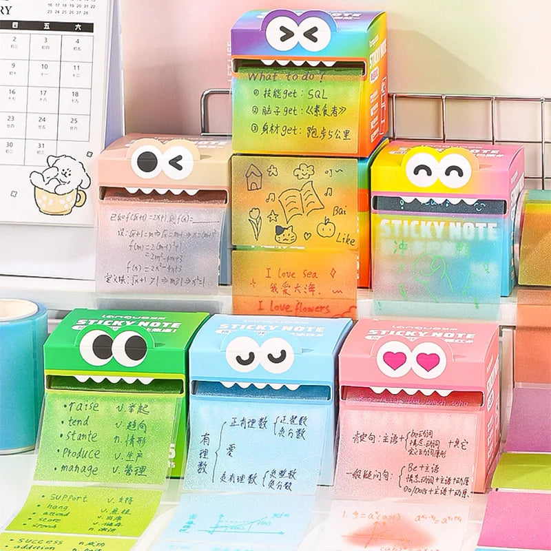 Mr. Paper 105/108Sheets/roll Pull-out Sticky Notes Student Stationery Sticky Notes Transparent Color Sticky Notes DIY Handbook