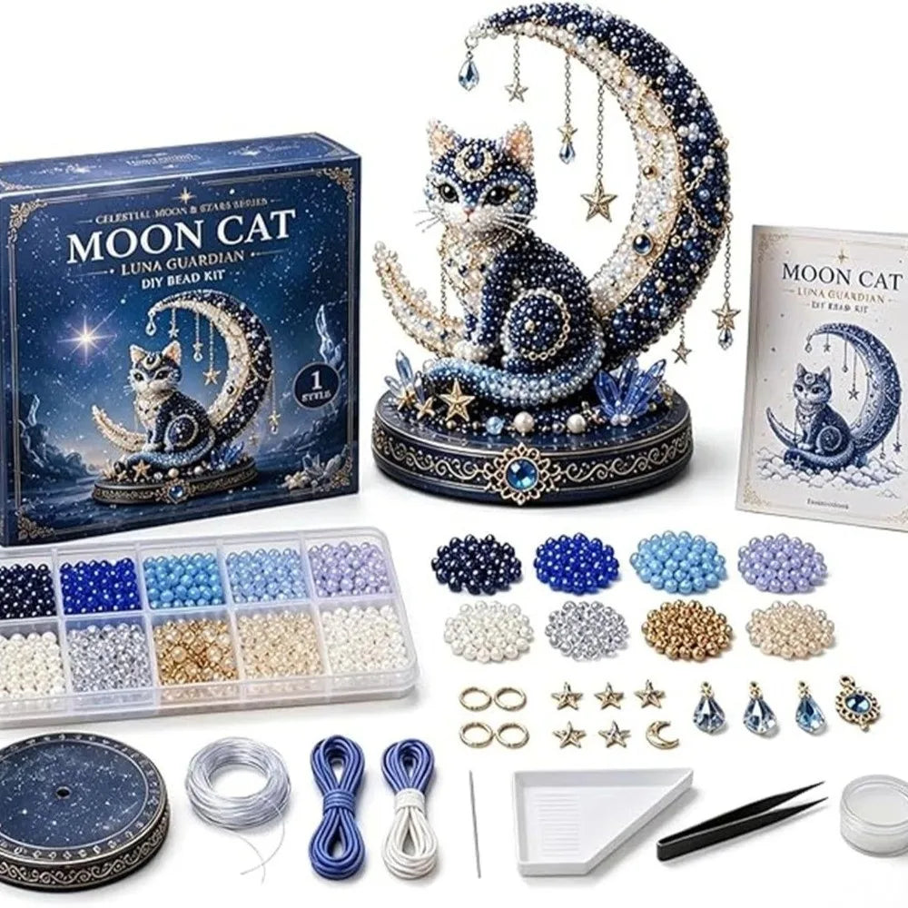 3D Design Animal Guardian Beading Kit Animal Shape Handmade DIY Beadwork Craft Kit Material Package with Colorful Beads