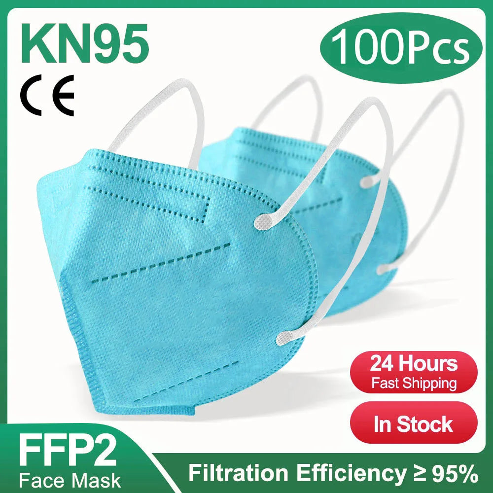 10-200Pcs FFP2 Masks kn95 Mascarillas KN95 Face Mask Filter 5Layers mascarillas quirurgicas homologadas Reusable Black FFP2 Mask