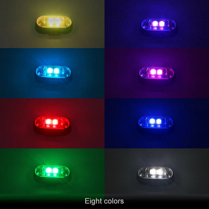 4/10x Car LED Light Multifunctional Car LED Warning Light, Rechargeable Wireless Car Light with Remote Control, Decorative Light