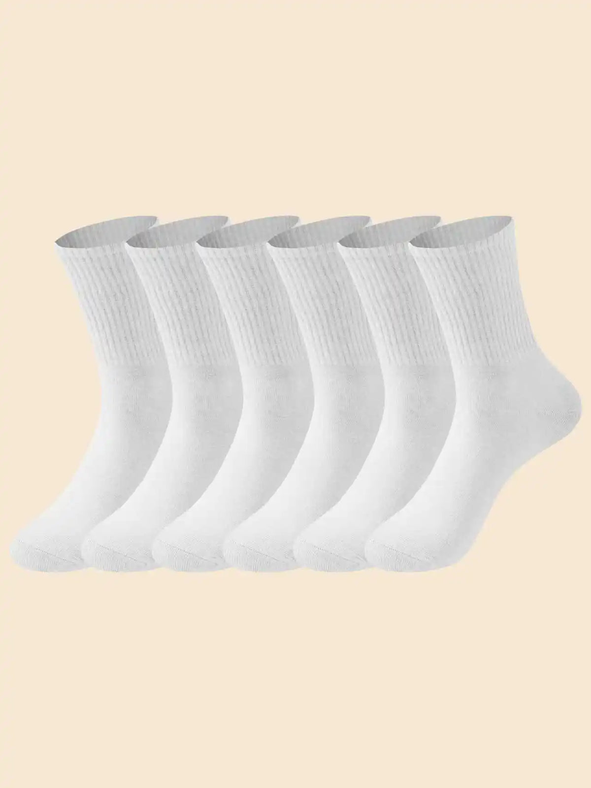 6/10 Pairs Men's Socks Spring Autumn Simple Casual Black White Striped Socks Breathable Mid Tube Sock High-quality Round Neck