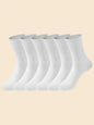 6/10 Pairs Men's Socks Spring Autumn Simple Casual Black White Striped Socks Breathable Mid Tube Sock High-quality Round Neck