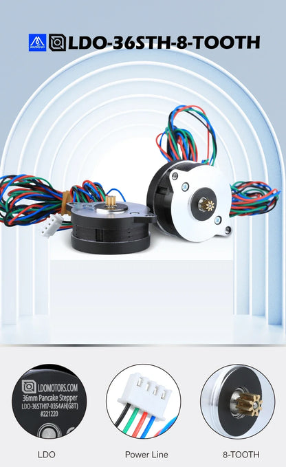 Mellow  36MM 8T LDO-36STH17-0354AHG / 36STH20-1004AHG NEMA14 Motor For Voron VzboT Sherpa Mini/Micro/ Vz-Hextrudort-Low Extruder