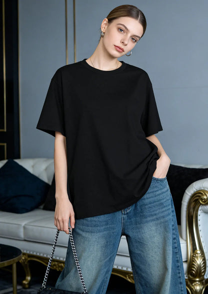 100% Cotton T shirt Classic everyday Versatile Women's Men's Crew neck T shirt, Comfortable and Breathable Solid Unisex Tshirt