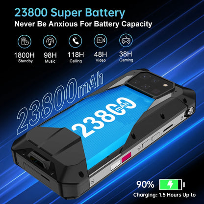 8849 Tank 3 Pro Unihertz Projector Rugged Smartphone 23800mAh 100Lumens 200MP Camera Android 15 Dimensity 8200 512G Outdoor IP68