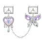 Tassel Chain Butterfly Flowers Star Moon Heart Zircon Italian Charm Links Fit 9mm Bracelet Stainless Steel DIY Jewelry Making