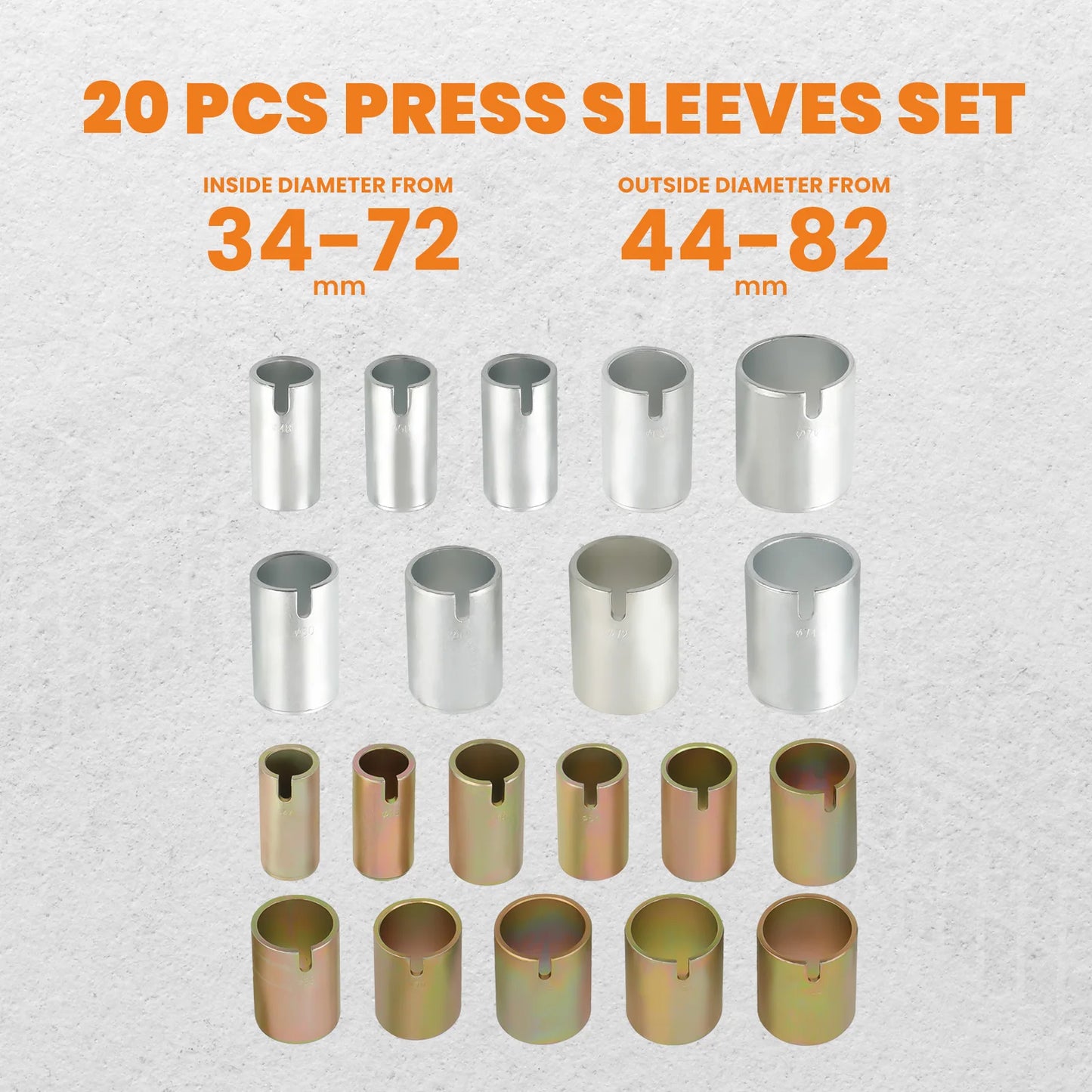 Universal Press Pull Sleeve Bearings Bushes Seals Removal Install Set Repair Kit