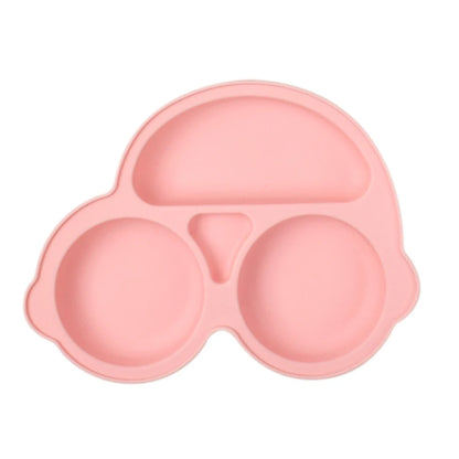 Baby Silicone Suction Cup Bowl Cute Bear Design Macaron Color 100% Food Grade Silicone BPA Free Double plate design for meals