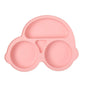 Baby Silicone Suction Cup Bowl Cute Bear Design Macaron Color 100% Food Grade Silicone BPA Free Double plate design for meals