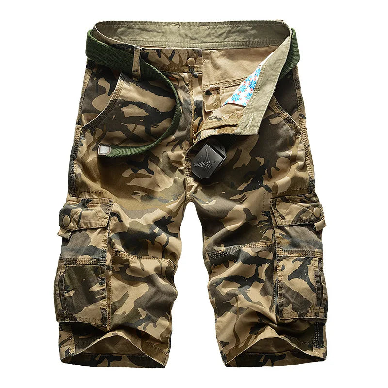 No Belt Camouflage Camo Cargo Shorts Men 2026 New Mens Casual Shorts Male Loose Work Shorts Man Military Short Pants Plus Size