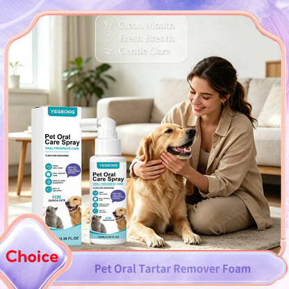 Pet Oral Care Spray Teeth Cleaning Freshing Breath Remove Plaque Tartar Bad Breath Protect Gum No Brushing Pet Dental Care Spray