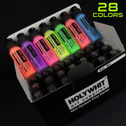 20ml Mini Graffiti Flow Pen Paint Signature Pen Round Tip Waterproof Marker With Ink Art Supplies Fluorescent Painting Writing