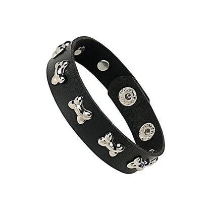 New Punk Dark PU Bracelet For Women Men Hip Hop Rock Chain Multi Layered Bracelet Trend Retro Gothic Jewelry Dancer Accessories