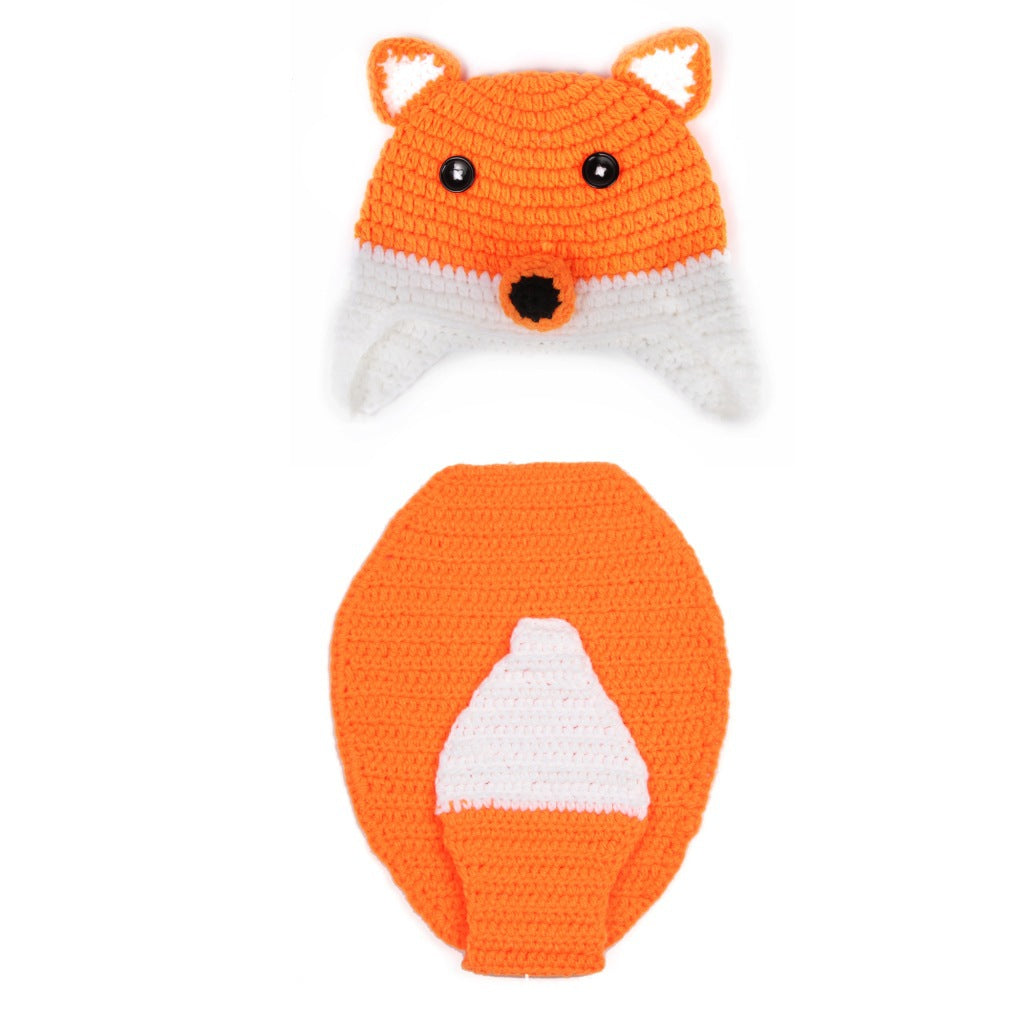 3PCS/set Animal Baby Crochet Newborn Photography Props Handmade Knit Mickey Costume Outfit Baby Chrismas Halloween Gift