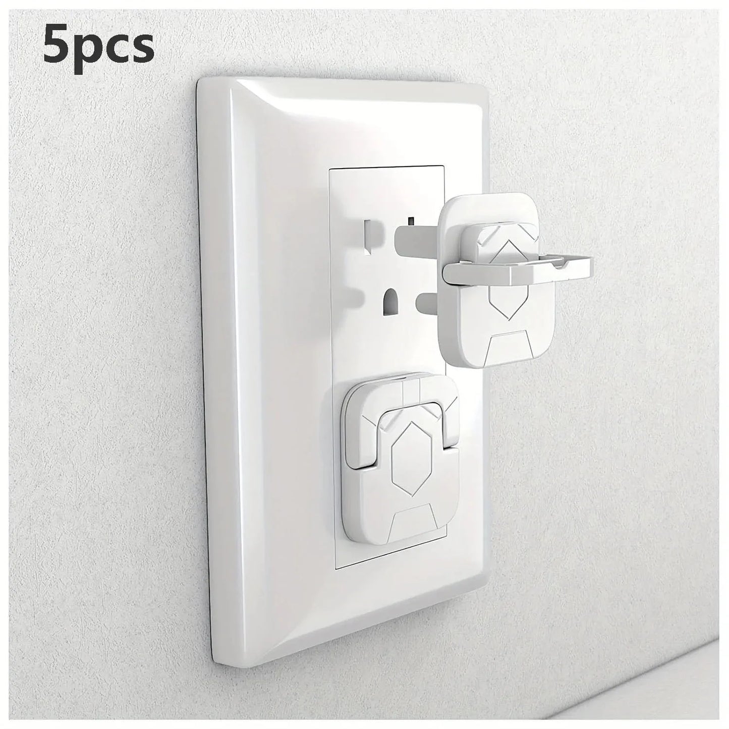 50pcs Outlet Covers Baby Proofing Safety -Child Secure Electric Plug Protectors With Hidden Handle Square