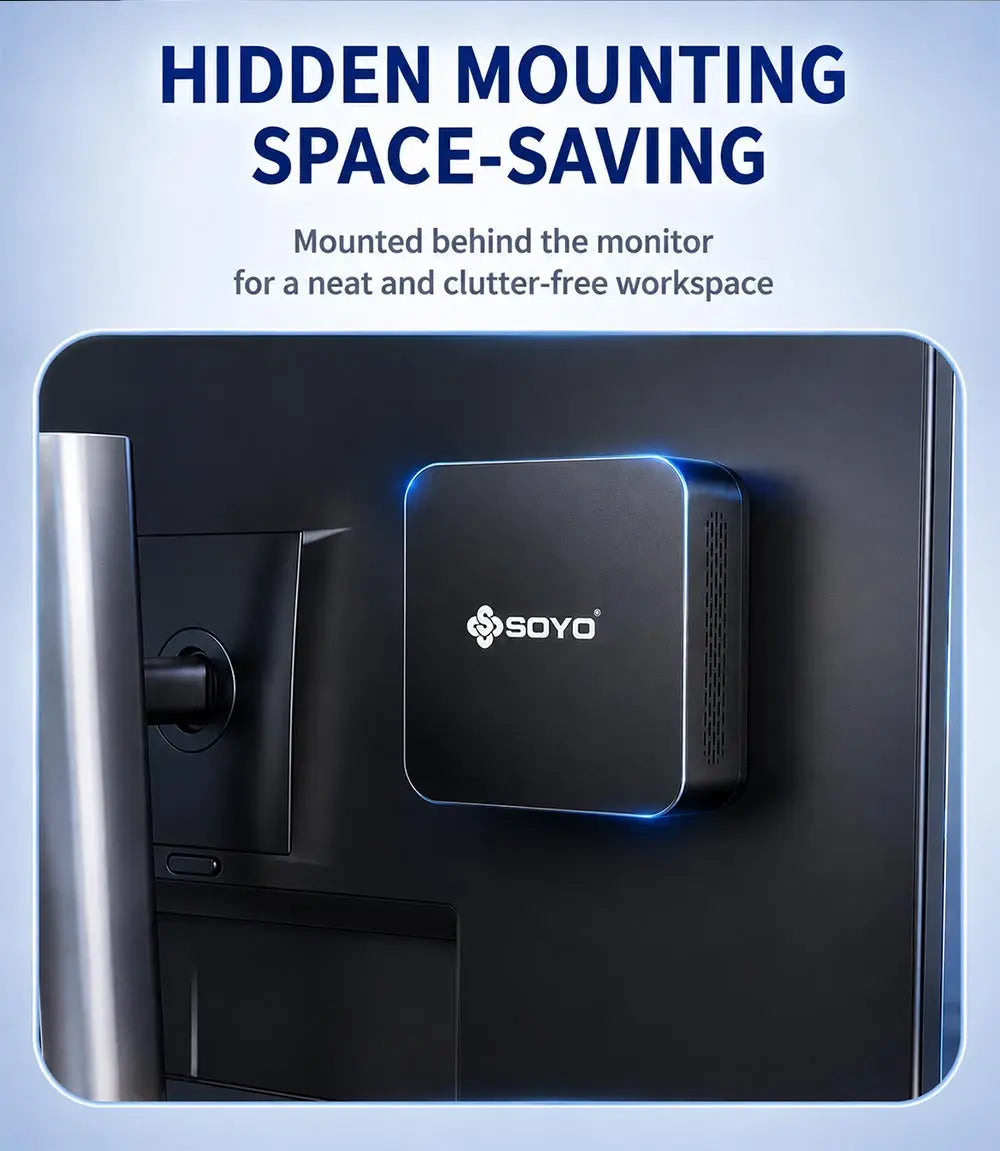 SOYO Mini PC Y5 PLUS Intel I7 4th Gen 4600U 8GB RAM 128GB ROM Windows 11 Pro WiFi BT4.2 Desktop Computer