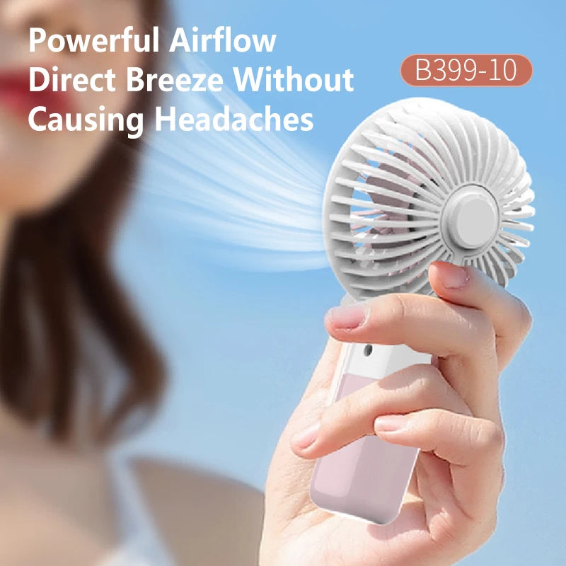 Lenovo 2026 New Handheld Fan Mini Portable Desktop Office Student Dormitory USB Charging Silent Small Electric Fan