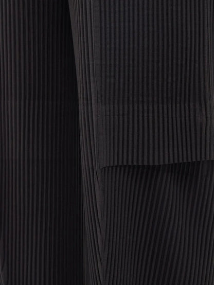 Miyake Pleated Men Cargo Pants Pleated Straight Pants Loose Overalls Men Baggy Black Trousers Fashion Casual Streetwear Pants