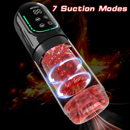 Minyee Automatic Male Masturbator Penis Pump 100% Waterproof Rechargeable USB Sucking Vibrating Function Silicone Masturbation Cup Adult Sex Toy for Men