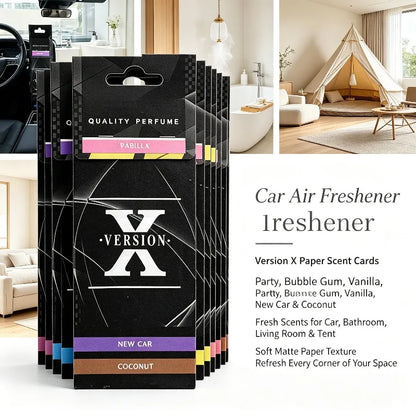 Version X Hanging Car Fragrance Paper Scent Cards 6 Mixed Scents For Car Home And Outdoor Scene Decoration