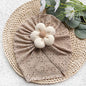 Lovely Flower Baby Hat Elastic Newborn Indian Cap Hollow Breathable Turban Baby Girls Hats Beanies Kids Infant Hair Accessories